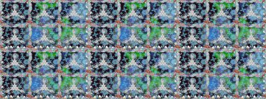 Renkli çiçekler. Çiçekli, suluboya desenli kusursuz çiçek deseni. Renkli Bahar Temalı Kusursuz Arkaplan. Düz Çiçek Elementleri Tasarımı. Raster illüstrasyonu.