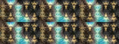 Çiçek desenli çizim. Güzel kumaş deseni. Renkli Bahar Teması eskiz kalıbı. Raster illüstrasyonu. Düz Çiçek Elementleri Tasarımı. Asya tekstil tarzında.