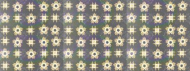 Raster deseni. Gri renkte yaz çiçekleri. Küçük çiçekteki sevimli çiçek deseni. Raster illüstrasyonu.