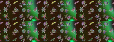 Basit bir kar tanesi. Soyut duvar kâğıdı, ambalaj dekorasyonu. Kışın sembolü, mutlu noeller, mutlu yeni yıl kutlaması Raster illüstrasyonu. Kahverengi, yeşil ve gri renkler.