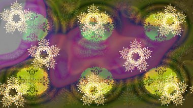 Şirin, zarif çiçekler Raster illüstrasyonu. Yapraklı çizim şekli. Tekstil için figür. Davetiye ve kartpostal tasarımı için dekoratif çiçek unsurları. Poster veya kapak için arkaplan.