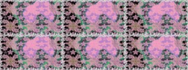 Tarafsız renklerde. 3 boyutlu çiçekler, pürüzsüz. Raster illüstrasyonu.