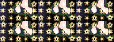 Süslü kumaş deseni. Raster deseni. Çiçekli çiçek deseni, suluboya..