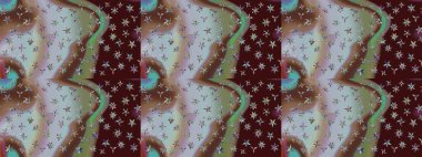 Çiçekli karalama şeklinde Raster çiçek deseni. Kahverengi renkli çiçekler. Yumuşak, bahar çiçekli arka plan.