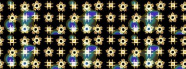 Renkli elementlerle Raster ilginç desen.