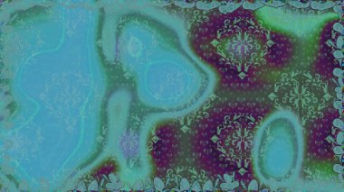 Miles Fleur, süslü püslü bir süs. Eski usul. Kusursuz bir geçmişi var. Kumaş, tekstil, duvar kağıdı baskısı için. Tomurcukları papatya çiçekleri olan sevimli bir çiçek deseni. Raster illüstrasyonu.