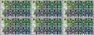 Renkli Bahar Temalı Kusursuz Arkaplan. Sevimli çiçek raster deseni. Gri renkli çiçekler. Düz Çiçek Elementleri Tasarımı.