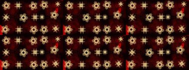 Tekrar eden çiçek arkaplanı, zarif siyah çiçek duvar kağıdı. Siyah renkler üzerine çiçek desenli çizimler, el yapımı papatyalar, papatyalar..