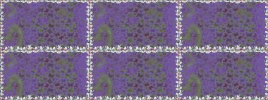 Menekşe üzerinde kusursuz kelebek şablonu. Giysiler için böcek kumaşı klipsleri tekrarlanıyor. Uçan kelebek kumaş temalı Raster eskizi. Davet, kart, yazdırma için basit kadınsı desen.