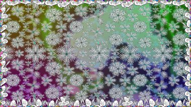 Renkli Yaz Temalı Kusursuz Arkaplan. Düz Çiçek Elementleri Tasarımı. Raster Illustrasyon 'da moda olmayan çiçek deseni. Güzel kumaş deseni.