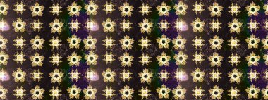 Kahverengi renkli etnik çiçeklerin olduğu zarif bir eskiz modeli. Raster Çiçek İllüstrasyonu güzel tekstil..