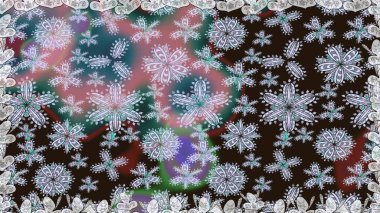 Etnik Mandala havlusu. Kusursuz süs izi. Raster Henna tarzı. Tebrik kartı geçmişi, boyama kitabı, arkaplan ve tekstil için kullanılabilir. Sınır Hindistan çiçek desenli paisley patentli.