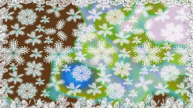 Tarafsız renklerde şirin bir çiçek deseni. Renkli Bahar Temalı Kusursuz Arkaplan. Düz Çiçek Elementleri Tasarımı. Raster Modaya uygun kumaş deseni.