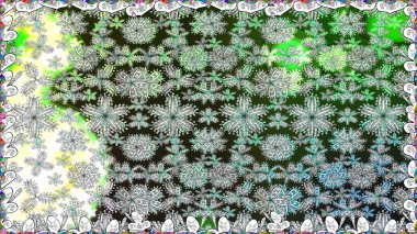 Raster illüstrasyonu. Tropik, dikişsiz çiçek deseni. Gri renkli çiçekler.