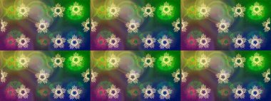 Raster illüstrasyonu. Ağ için güzel bir kar tanesi simgesinin basit bir çizimi. Güzel kar tanesi ikonu. Renkli arka planda izole tatlı kar taneleri.