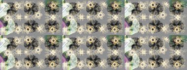 Raster illüstrasyonu. Gri, nötr ve bej renkte kar tanelerinden oluşan kış deseni. Düz yatıyordu. Kış konsepti.