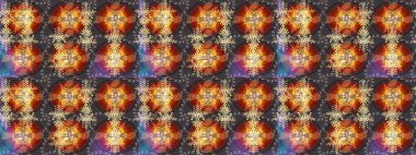 Kar Tanesi Simgesi. Kış kar tanesi. Kar Tanesi Raster illüstrasyonu. Kahverengi, gri ve turuncu renklerde izole edilmiş..