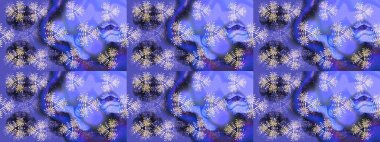 Basit bir kar tanesi. Soyut duvar kâğıdı, ambalaj dekorasyonu. Mor, mavi ve nötr renkler üzerine bir resim. Kışın sembolü, mutlu noeller, mutlu yeni yıl kutlaması Raster illüstrasyonu..