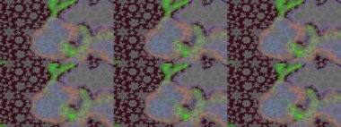 Renkli Bahar Temalı Kusursuz Arkaplan. Çiçekli, suluboya desenli kusursuz çiçek deseni. Düz Çiçek Elementleri Tasarımı. Raster illüstrasyonu. Gri renkli çiçekler.