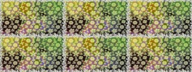 Zarif, parlak ve kusursuz yeşil çiçek desenli tasarım. Raster. Sabıka baskıları, bebek kıyafetleri, duvar kâğıtları, paket kutuları vb..