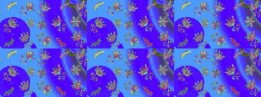 Kar tanelerinin soyut arkaplanlı Noel arkaplanı. Mor, mavi ve yeşil kar taneleri. Noel için tatil tasarımı, yeni yıl moda baskıları. Güzel tasarım. Raster illüstrasyonu.