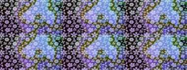 Çizim çiçek deseni duvar kâğıdı olarak kullanılabilir. Raster illüstrasyonu. Mor renkte çiçekler.