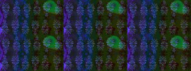 Raster düz çiçek çizim deseni. Hediye ambalaj kağıdı, tebrik kartları, posterler ve pankart tasarımı. Mavi renkte çiçekler.