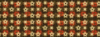 Halk tarzı. Modern çiçek arkaplanı. Parlak renkli çiçekleri ve kahverengi renkli yaprakları olan harika bir çiçek deseni. Moda baskıları için zarif bir şablon.