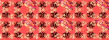 Pembe, turuncu ve kahverengi renkler üzerine şirin soyut kar tanesi raster tasarımı. Yeni yıl kar tanesi. Düz kar karalama ikonları, kar taneleri silueti Noel afişi için, kartlar.