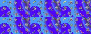 Kar tanelerinin soyut arkaplanlı Noel arkaplanı. Mor, mavi ve yeşil kar taneleri. Noel için tatil tasarımı, yeni yıl moda baskıları. Güzel tasarım. Raster illüstrasyonu.