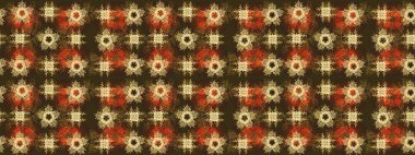 Halk tarzı. Modern çiçek arkaplanı. Parlak renkli çiçekleri ve kahverengi renkli yaprakları olan harika bir çiçek deseni. Moda baskıları için zarif bir şablon.