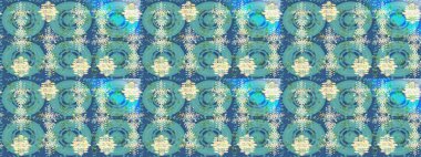 Mavi, tarafsız ve yeşil kar taneleri. Kar tanelerinin soyut arkaplanlı Noel şablonu. Noel ve yeni yıl moda baskıları için tatil tasarımı. Renkler. Raster illüstrasyonu.