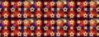 Kristal kar taneleri kahverengi, kırmızı ve turuncu renklerde. Raster illüstrasyonu.