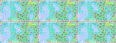 Kumaş, kağıt, ambalaj kâğıdı ve duvar kağıdı tasarımı için hoş bir arka plan. Raster illüstrasyonu. Mavi ve nötr arkaplanda kelebek deseni var..