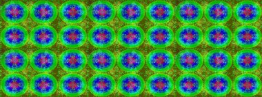 Kış kar taneleri, raster arka plan. Yüzey için tekrarlanan doku, ambalaj kağıdı, yeşil, mavi ve menekşe renkleri üzerine kar tanesi.