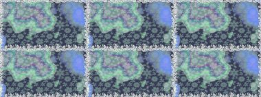 Kusursuz bir arka plan modeli. Çiçekler maviye. Raster hisseleri. Suluboya, elle çizilmiş.