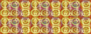 Soyut mandala veya kaprisli kar tanesi içini kaplamak sanat çizmek. Renkli arka plan üzerinde izole sevimli kar taneleri. Raster illüstrasyon.