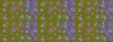 Vadinin çiçekleri kahverengi renklerde. Raster çiçek desenleri çiziyor..