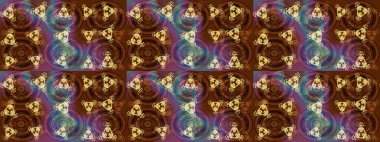 Parlak renkli çiçekleri ve kahverengi renkli yaprakları olan harika bir çiçek deseni. Moda baskıları için zarif bir şablon. Halk tarzı. Modern çiçek arkaplanı.