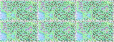 Mavi renkli illüstrasyon. Kıyafetler, erkekler, kızlar ve duvar kağıtları için soyut, pürüzsüz desen. Raster. Kelebekli Raster.