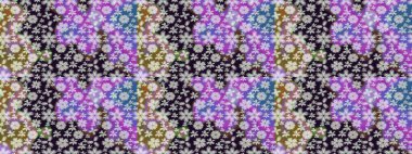 Gri renklerde. Raster illüstrasyonu. Gri renkli gri papatya deseni.