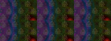 Elle çizilmiş. Raster resim. Sorunsuz çiçek desenli çiçekli, halk tarzında bırakır.