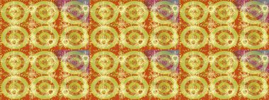 Sarı, turuncu ve nötr kar taneleri. Kar tanelerinin soyut arkaplanlı Noel arkaplanı. Güzel tasarım. Raster illüstrasyonu. Noel için tatil tasarımı, Yeni Yıl moda baskıları.