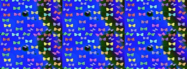 Kelebek. Mavi arka planda izole edilmiş web tasarımı için renk çizgisi raster seti. Çizim.