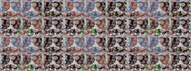 Modern stil dokusu. Çiçek desenli raster, nötr çizgi grafik deseni soyut raster arkaplan.