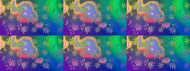 Çiçek kompozisyonu, el boyası, hassas şablon. Üst manzara, yumuşak stil. Sevgililer günü ve tebrik kartı konsepti için şık bir davetiye. Mavi renkte manzaralı çiçek deseni.