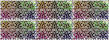 Çiçekler. Vadinin gri renkli çiçekleri. Soyut etnik raster pürüzsüz desen.