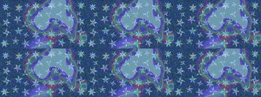 Raster. Renkli Bahar Teması eskiz kalıbı. Düz Çiçek Elementleri Tasarımı.