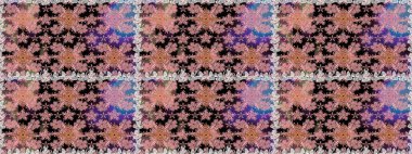 Parmak izi, kumaş, duvar kâğıdı, tekstil için raster dokusu. İşlemeli çiçekli, dikişsiz desen. Renkli grunge koloni çiçekleri ile soyut arkaplanı zenginleştirir.