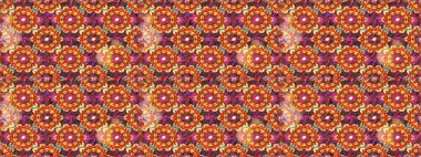 Kahverengi renklerde altın element. Davetiyeler, kartlar, web sayfası için Raster illüstrasyon. Altın desenli çiçek dekoru. Çizgi sanatı tasarım şablonu için kusursuz sınır. Doğu tarzı ögesi.